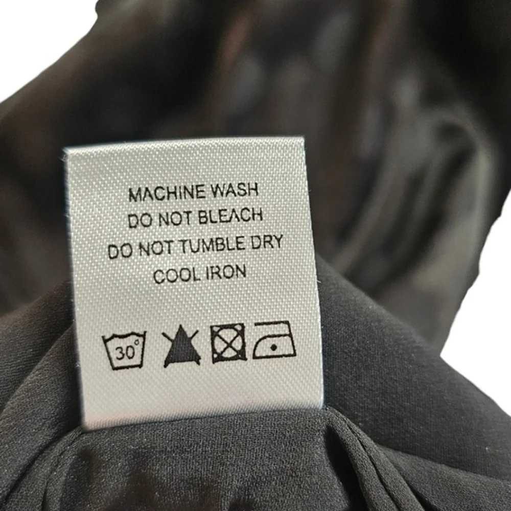 Lovers + Friends Katri Jacquard Puff Sleeve Cocktail Polka Dot Dress Black Med - Picture 12 of 12